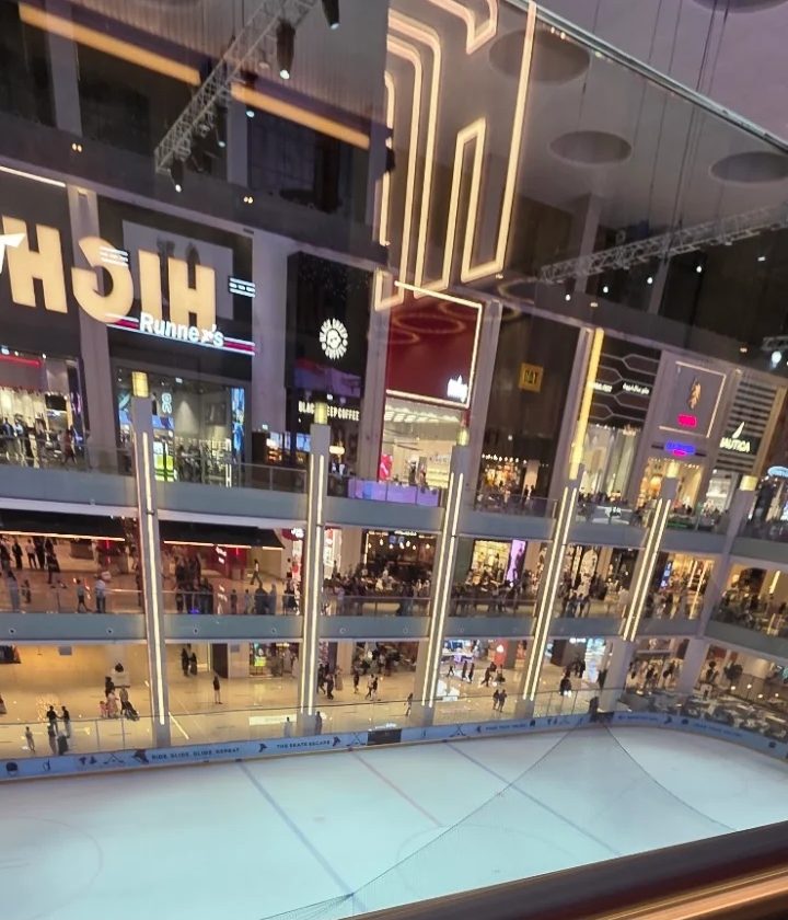 Photo from Dr.Yasmeena Harmoosh: view over the ice rink inside Dubai Mall